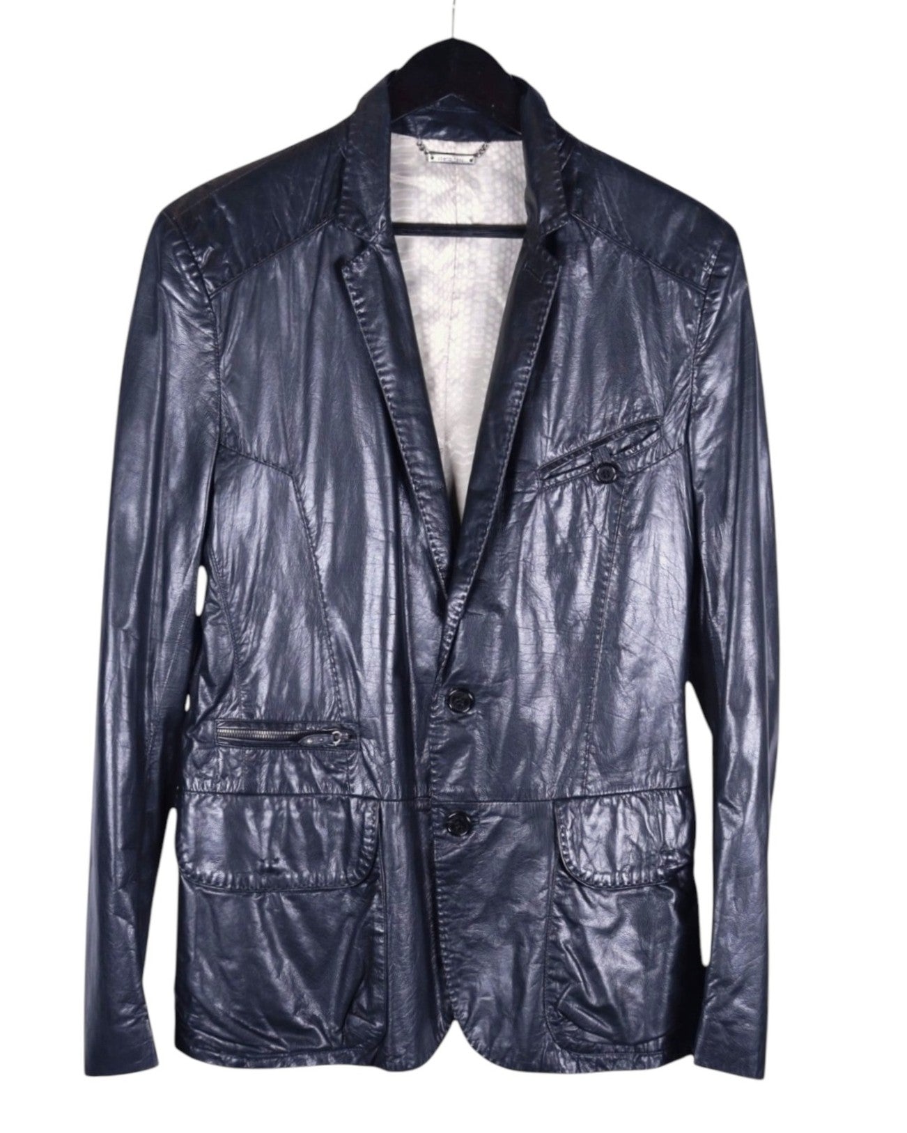Roberto Cavalli black leather jacket