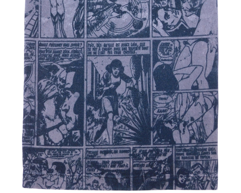 Jean Paul Gautier 90s Graphic cartoon comics print safe sex forever pants