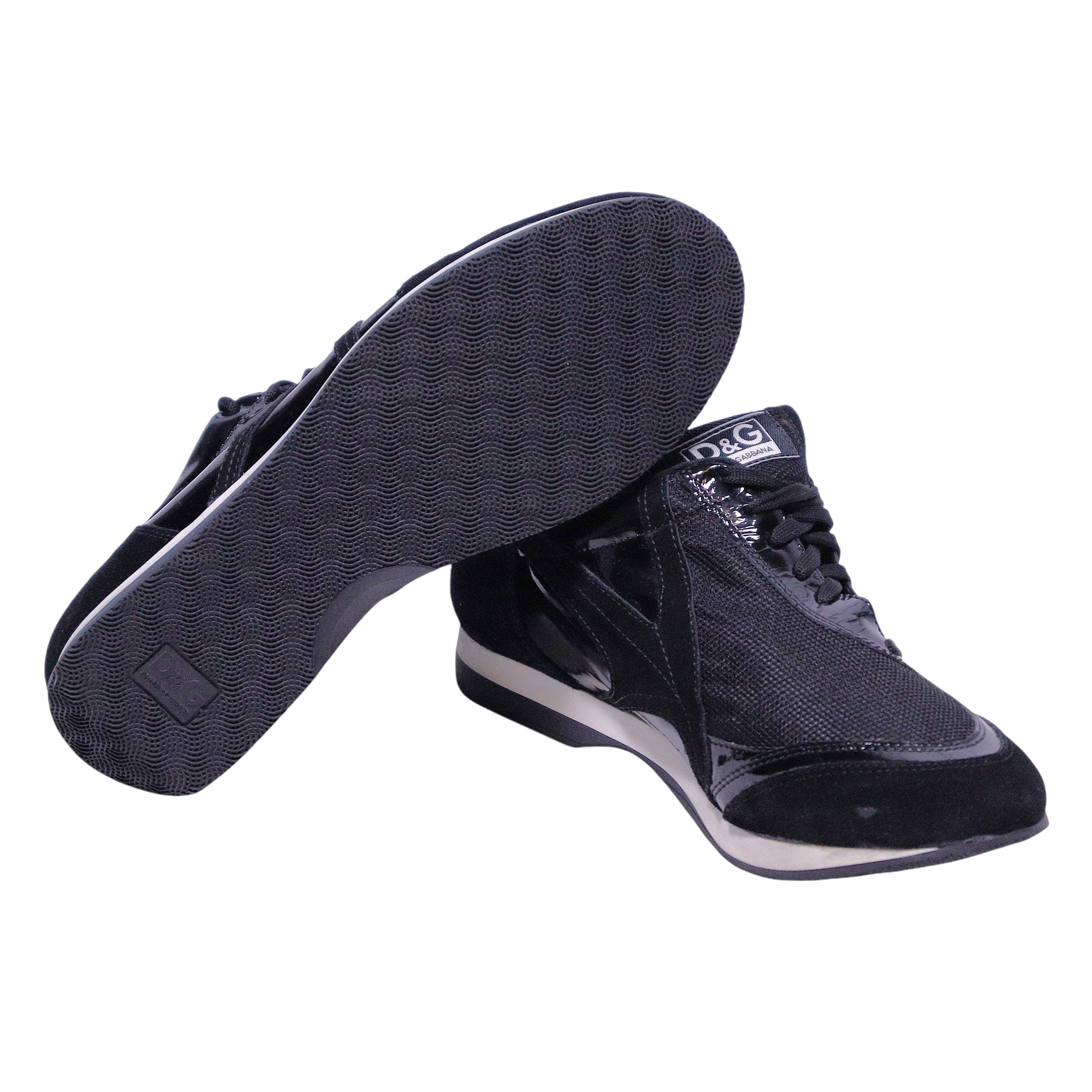 Dolce Gabbana leather suede sneakers shoes
