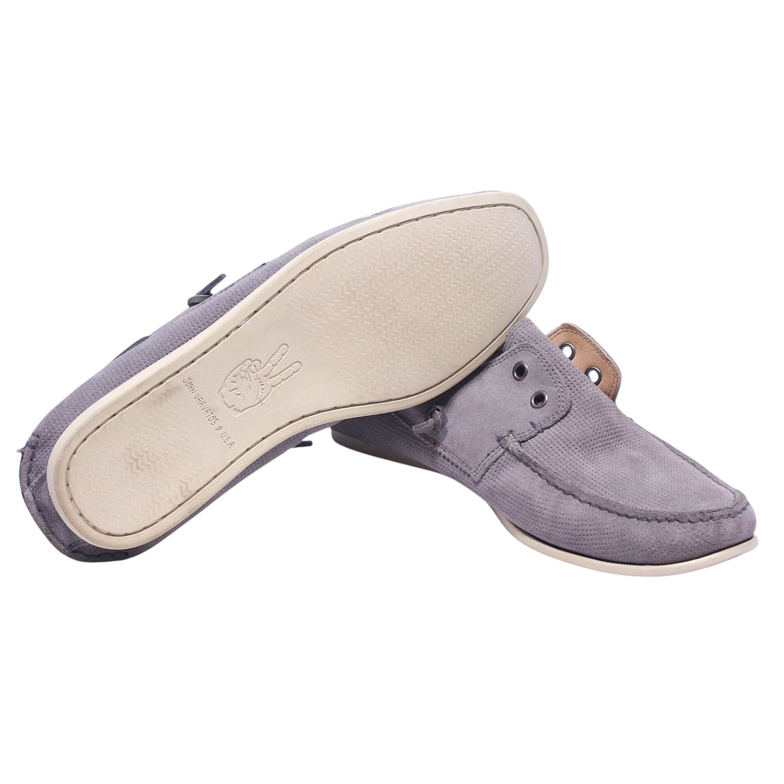 John Varvatos star USA gray boat shoes