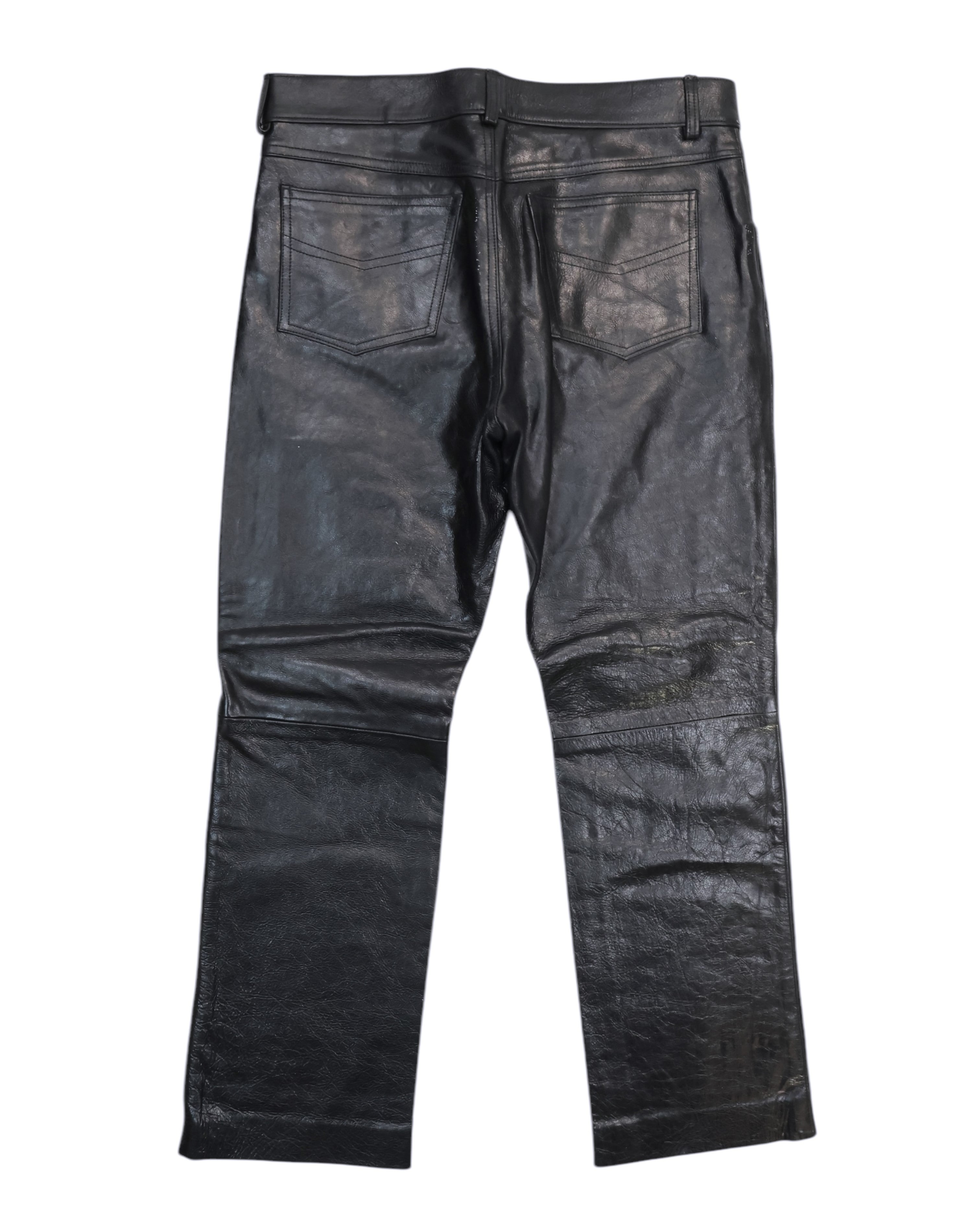 Vent Couvert black calfskin pants