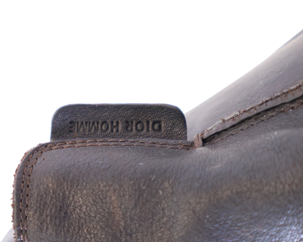 Dior brown leather loafers