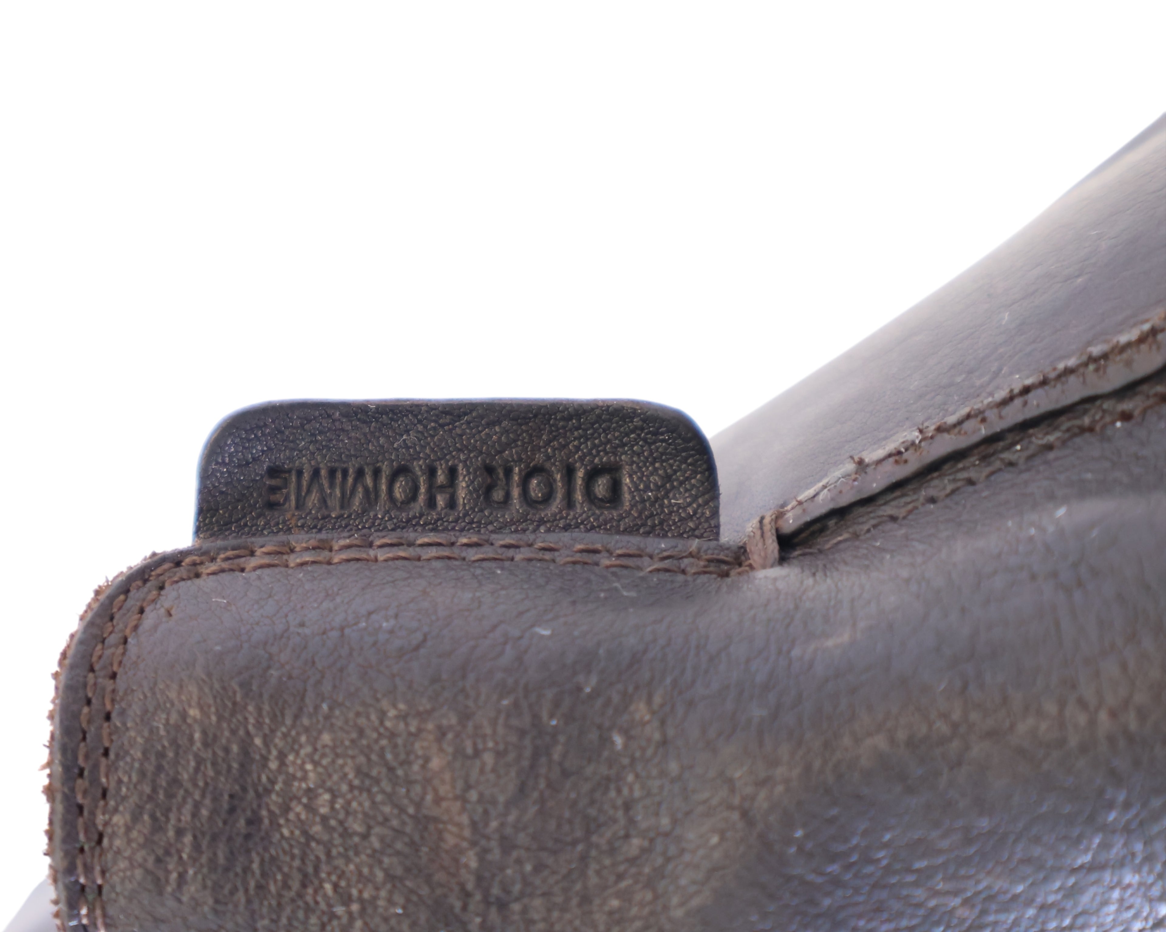 Dior brown leather loafers