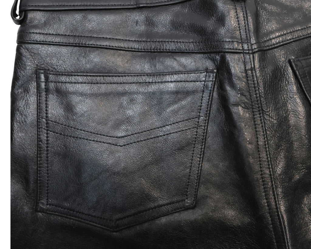Vent Couvert black calfskin pants
