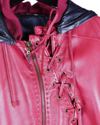 Gianfranco Ferre dark red leather jacket