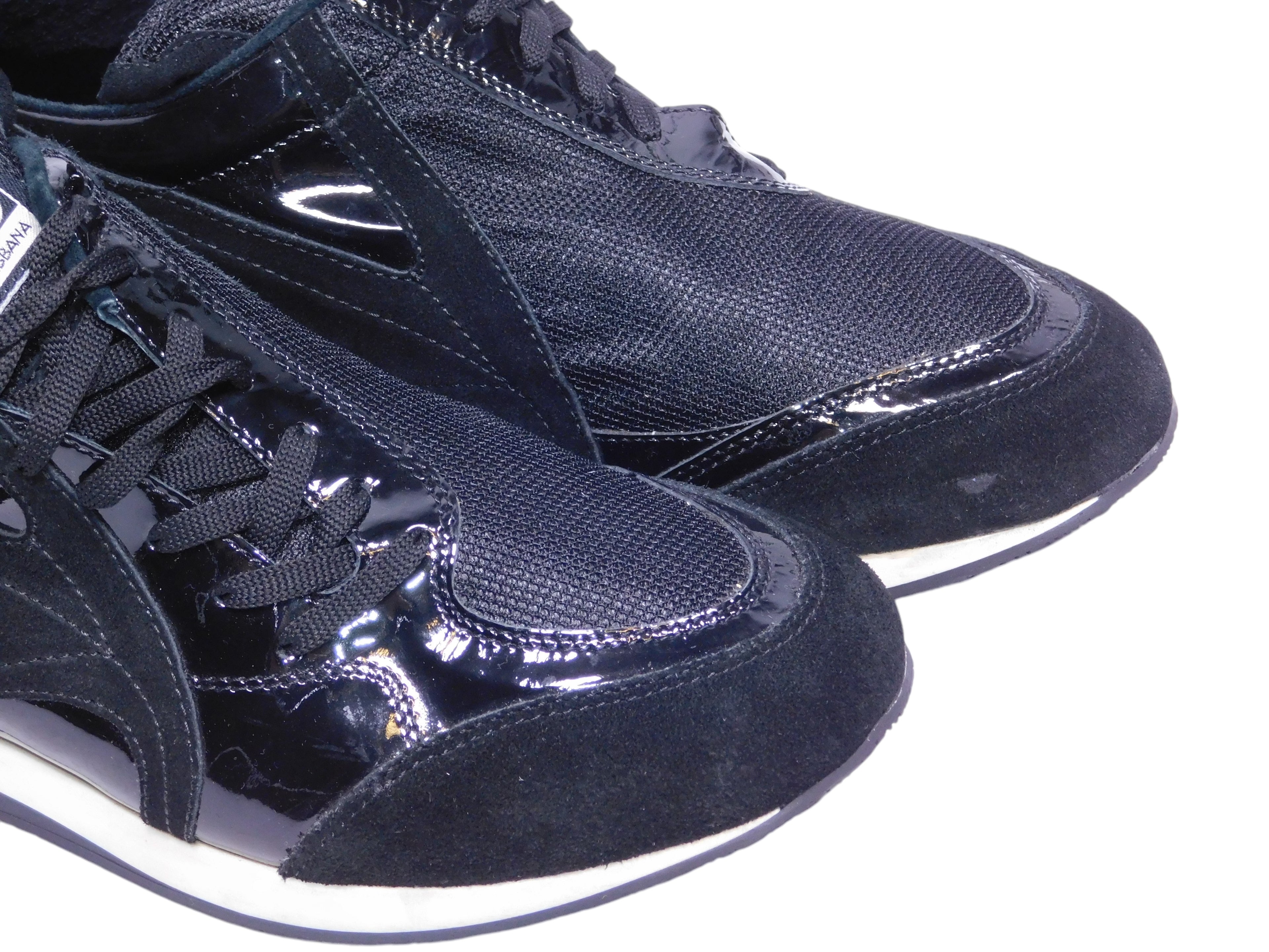 Dolce Gabbana leather suede sneakers shoes