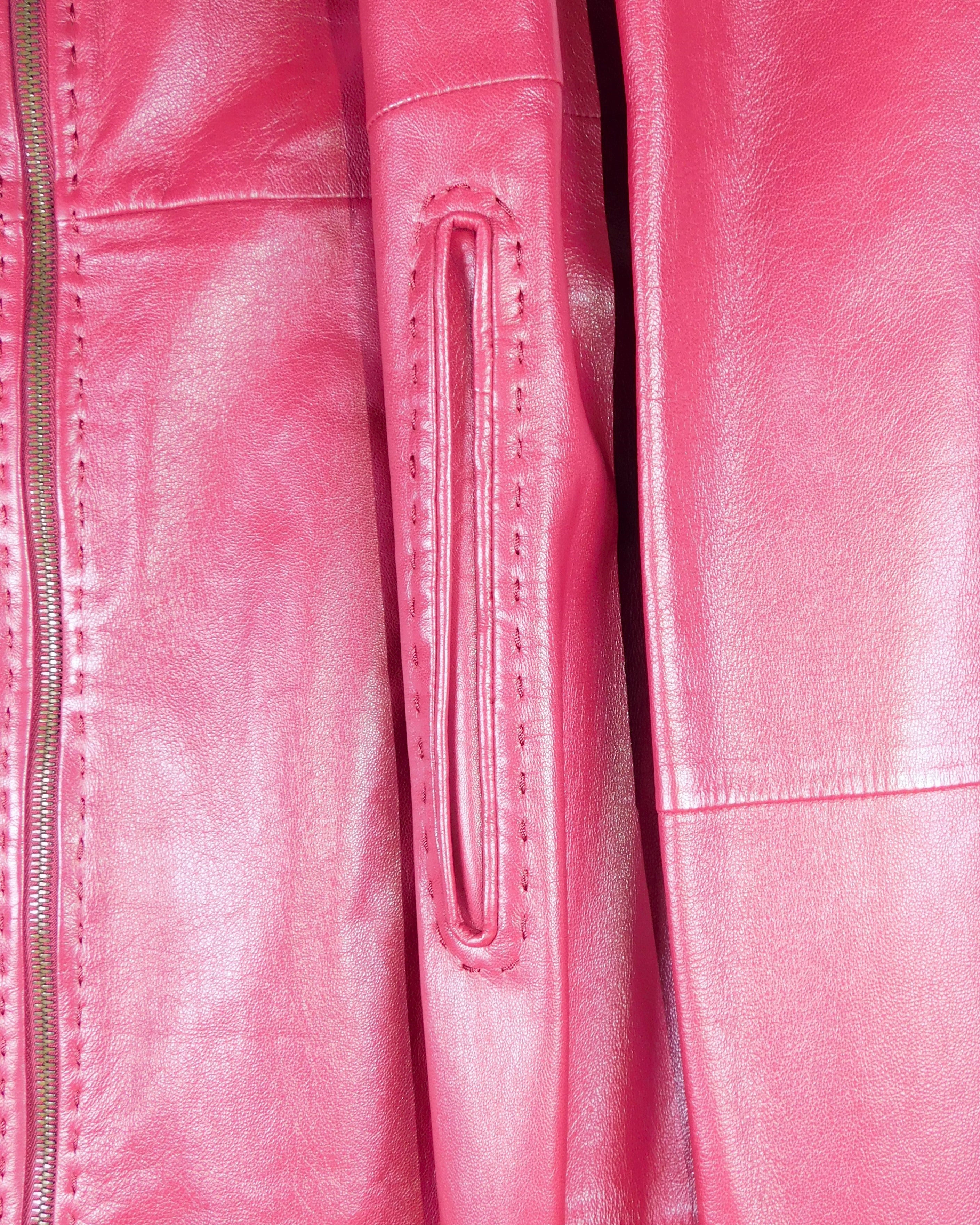 Gianfranco Ferre dark red leather jacket