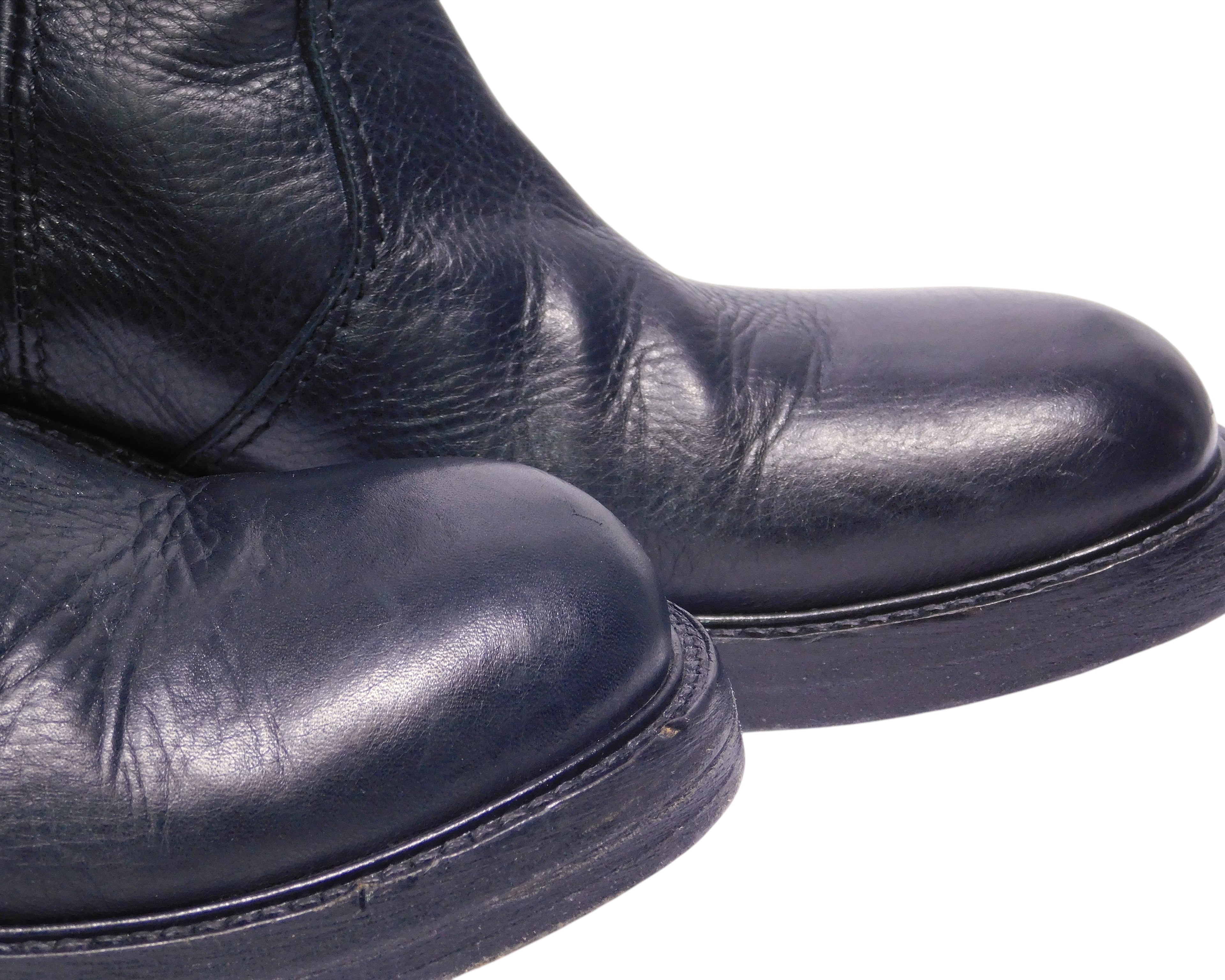 Roberto Cavalli black tall leather boots