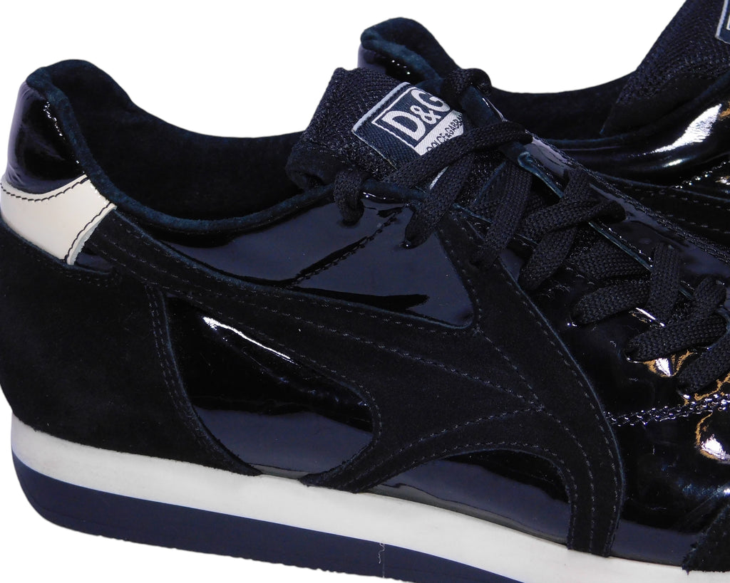 Dolce Gabbana leather suede sneakers shoes