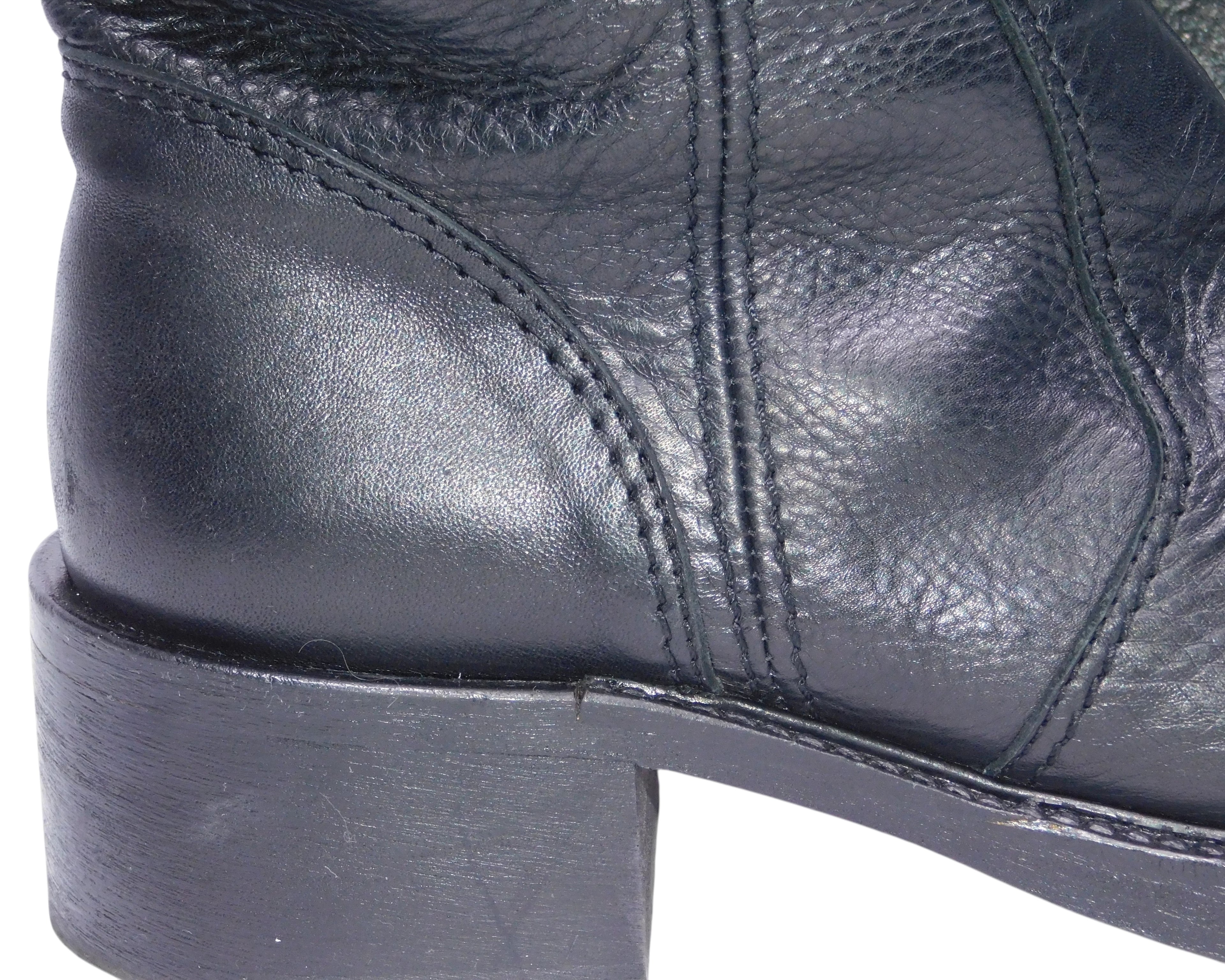 Roberto Cavalli black tall leather boots
