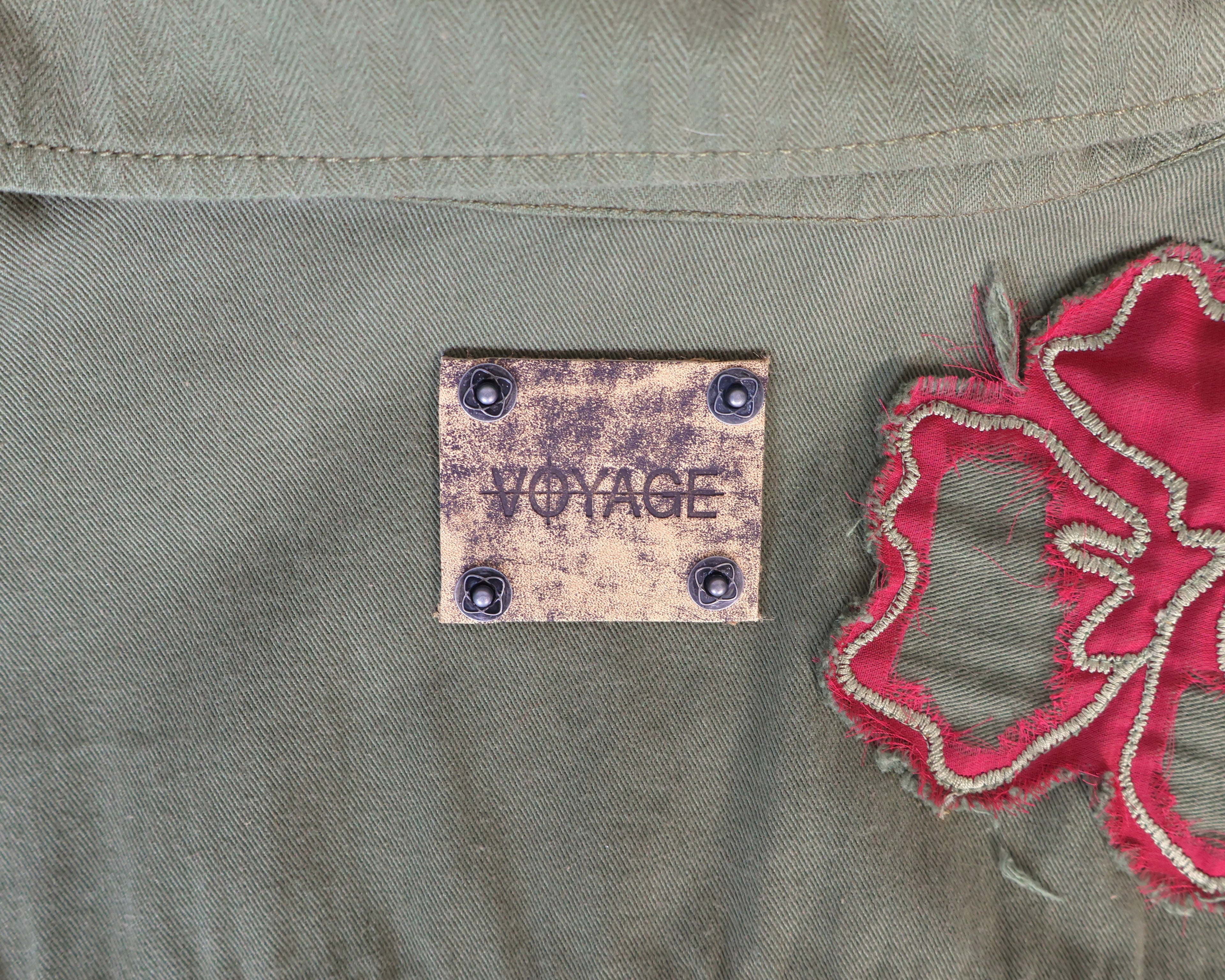 Voyage Mazzilli Michielsens kaki jacket with flowers embroidery