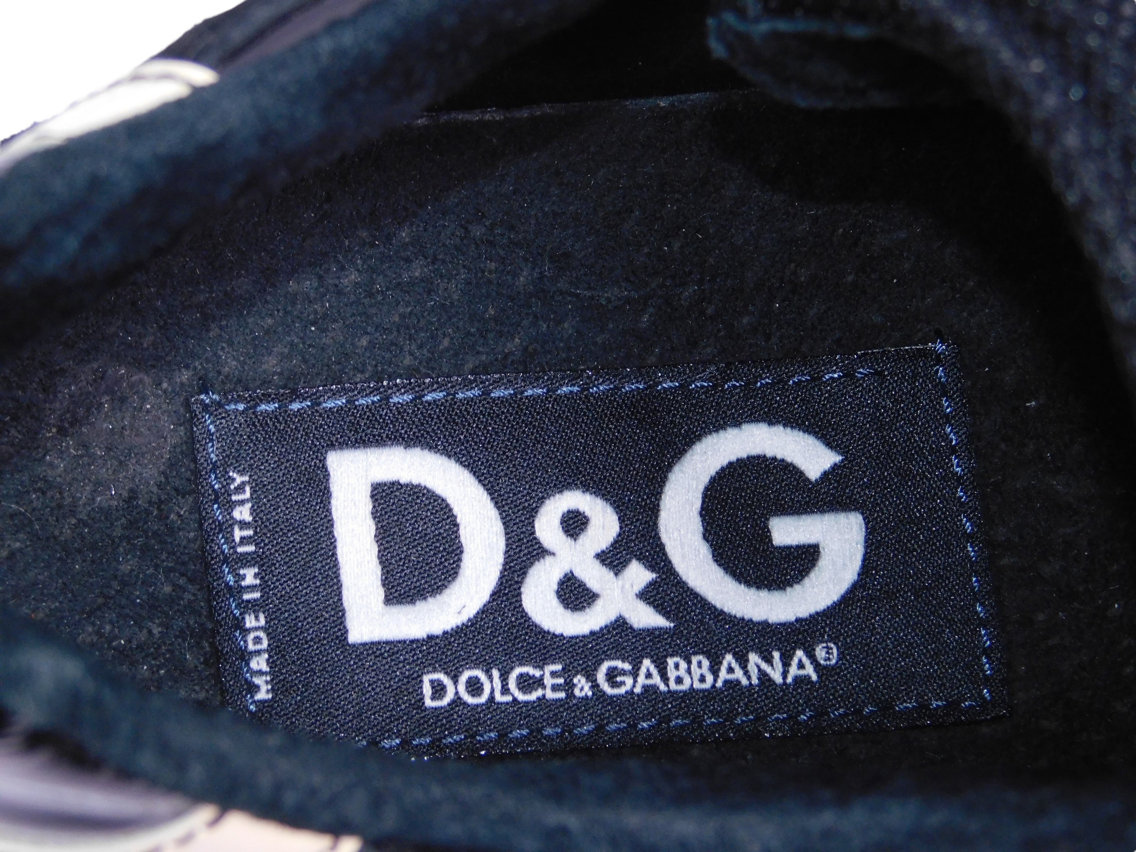 Dolce Gabbana leather suede sneakers shoes