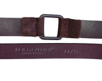 Dolce & Gabbana double strap deep purple leather belt with double buckle