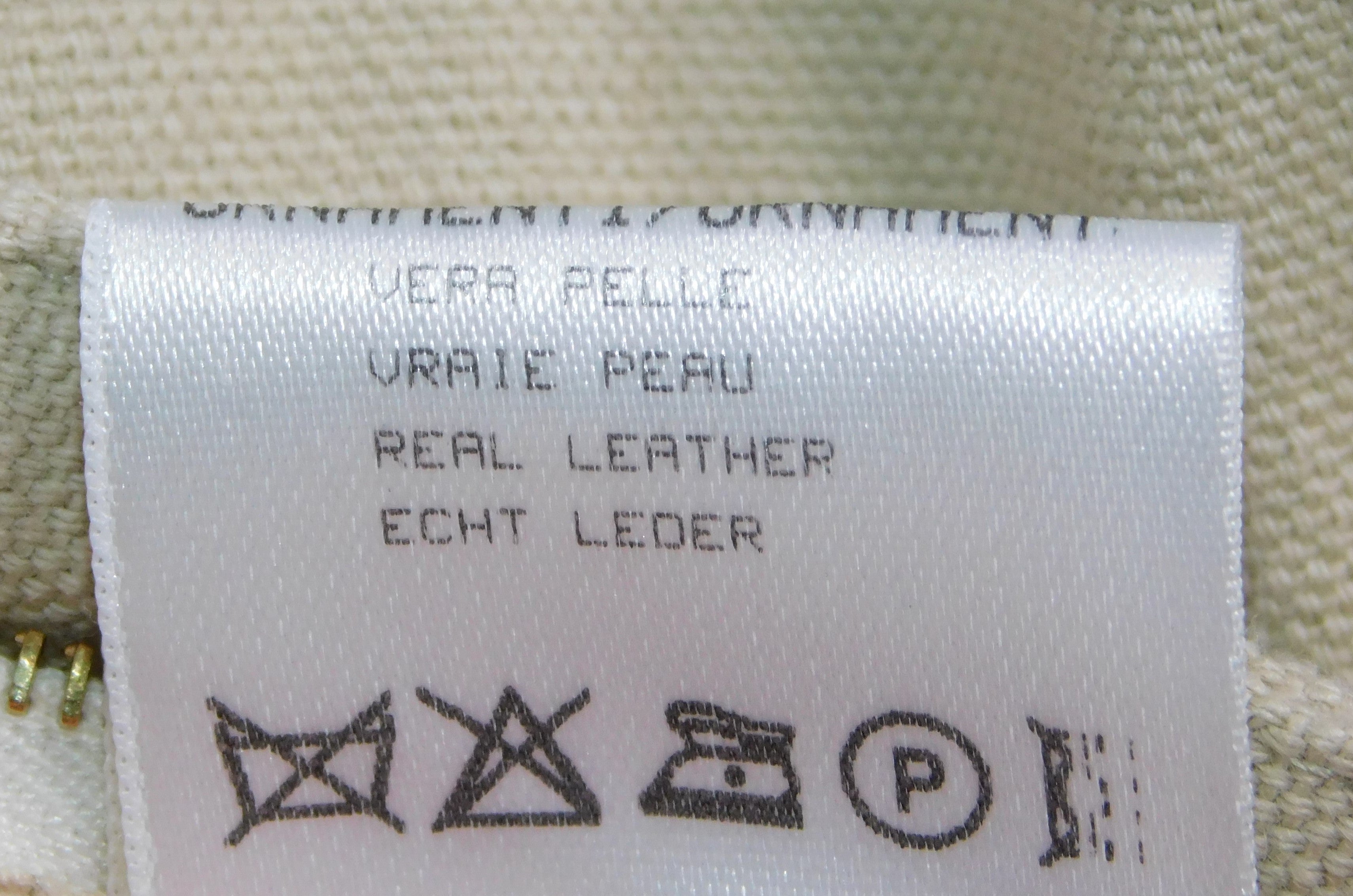 Roberto Cavalli Beige Pants with Tan Leather Panels