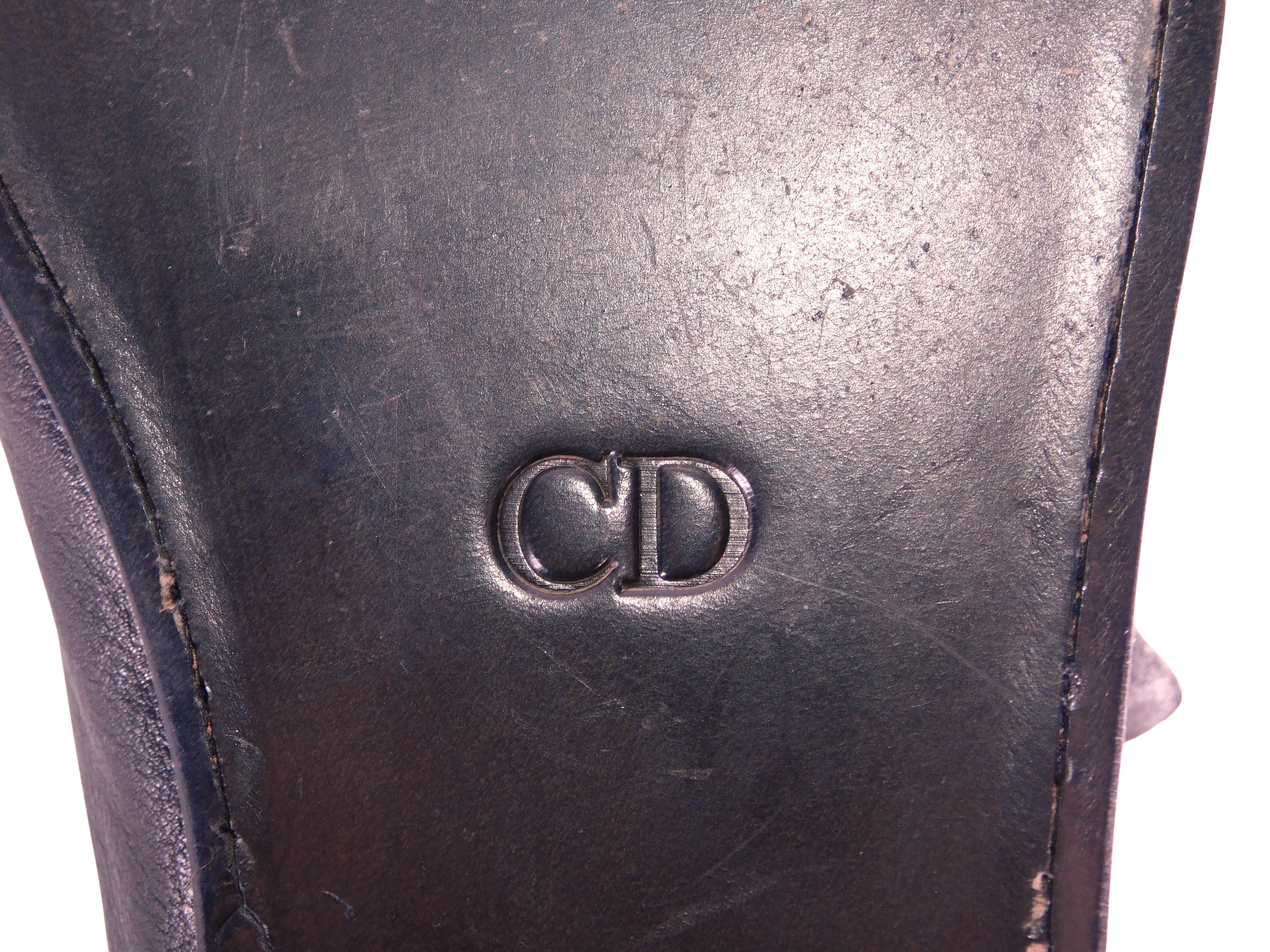 Dior brown leather loafers
