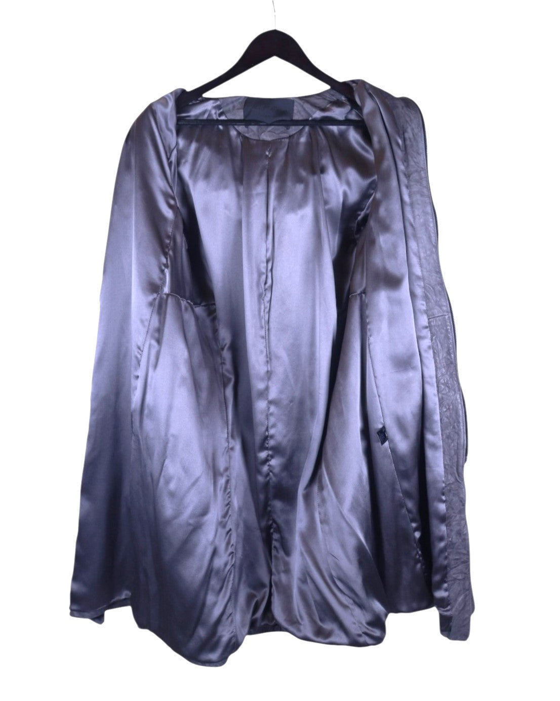 Michel Berandi long leather coat