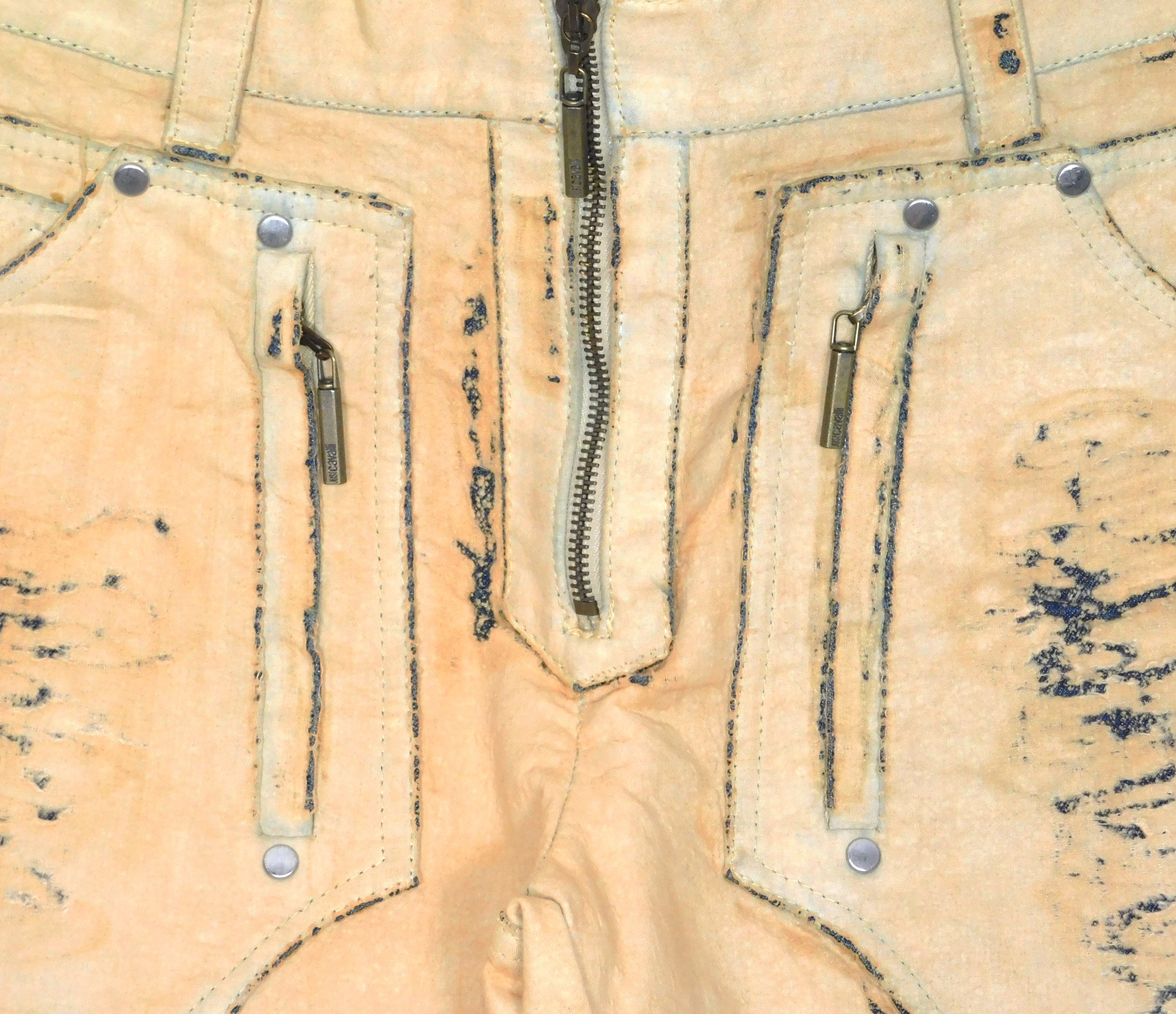 Just Cavalli beige scratches pants