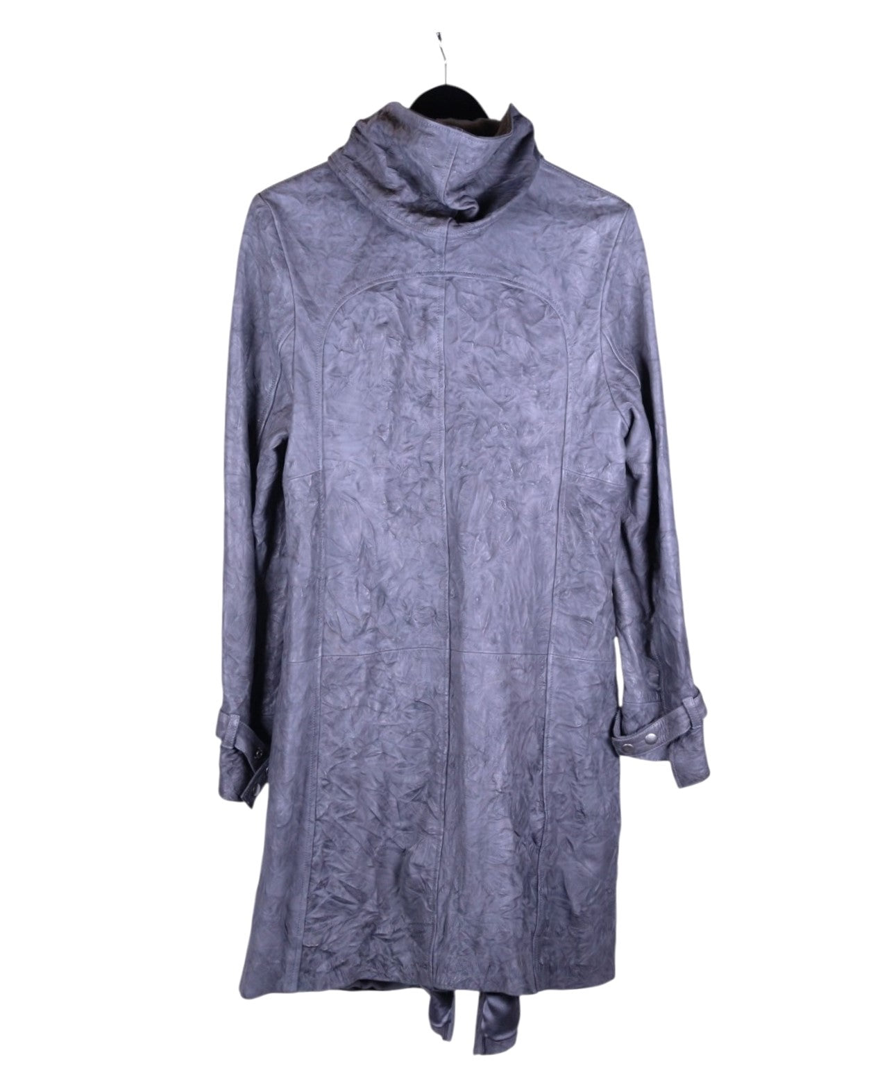 Michel Berandi long leather coat