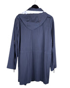 Gianfranco Ferre dark grey long leather jacket