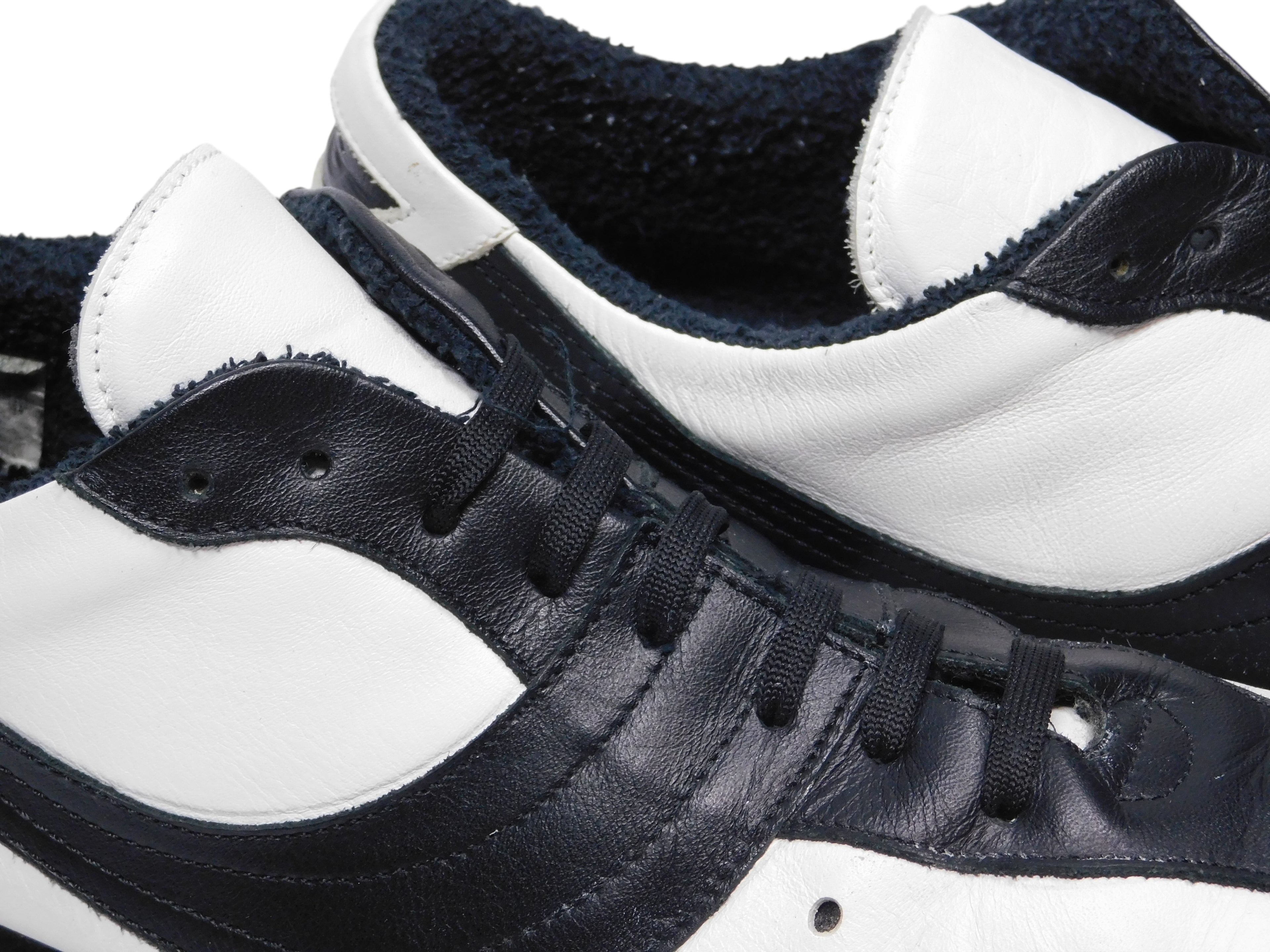 Dolce Gabbana black and white leather shoes