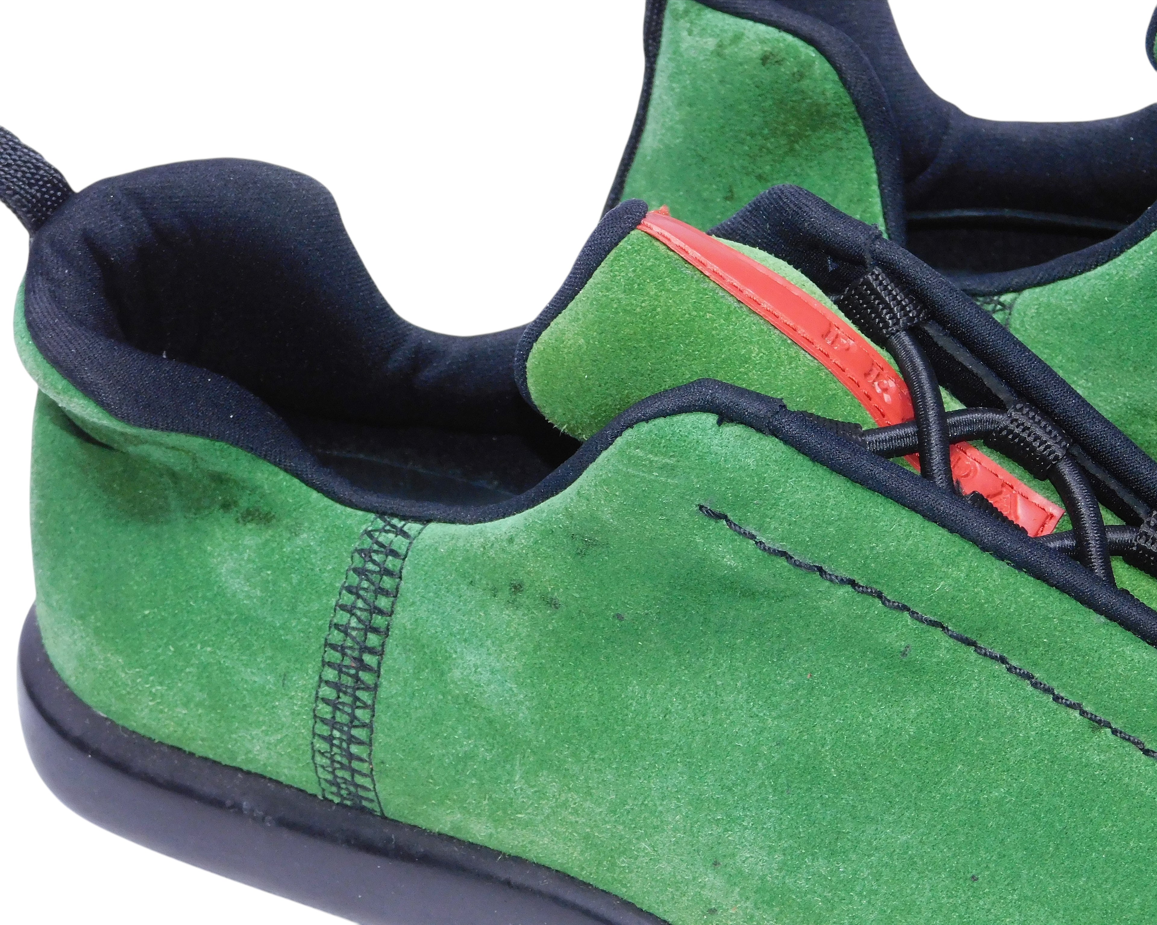 Prada green suede trainer shoes