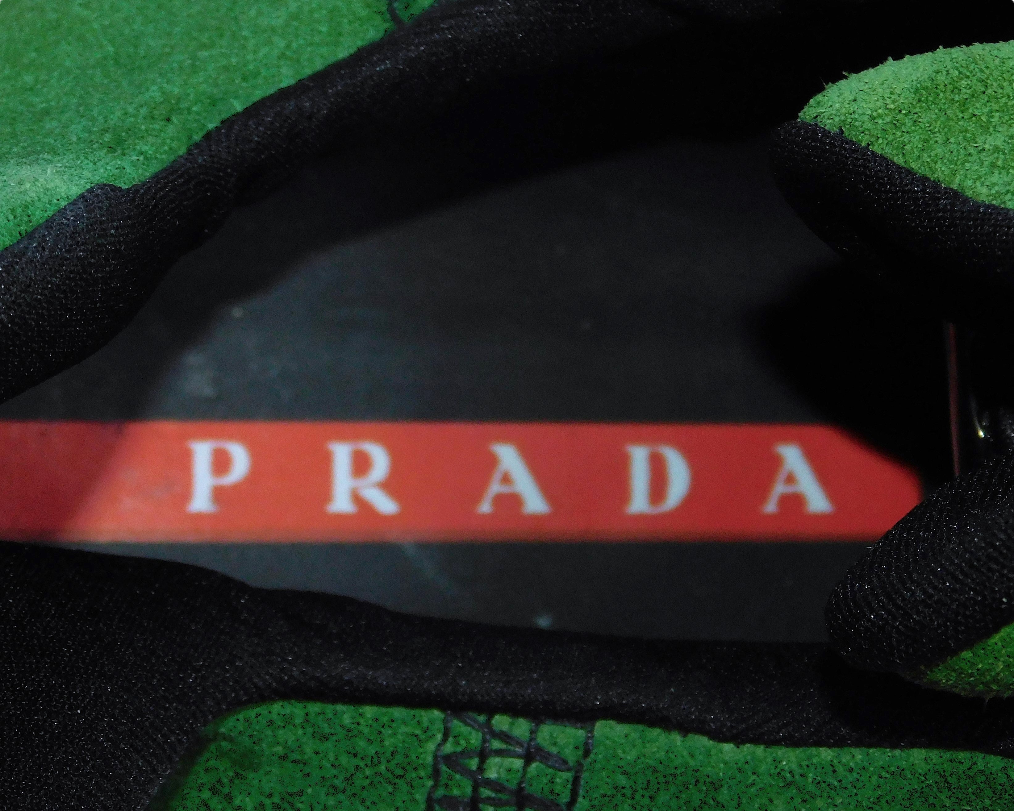 Prada green suede trainer shoes