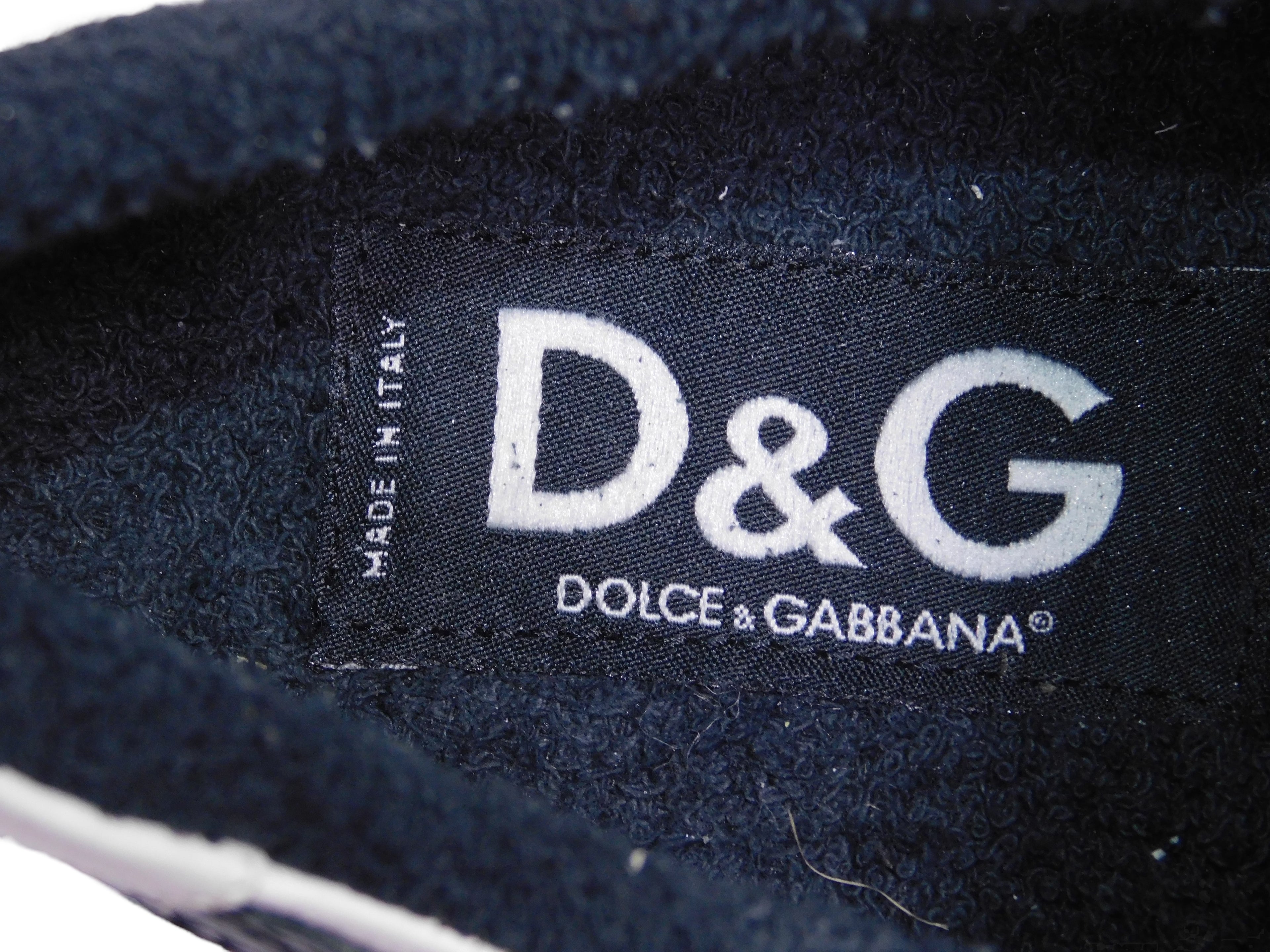 Dolce Gabbana black and white leather shoes