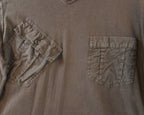 Dolce Gabbana long-sleeve brown shirt with flat patch pockets