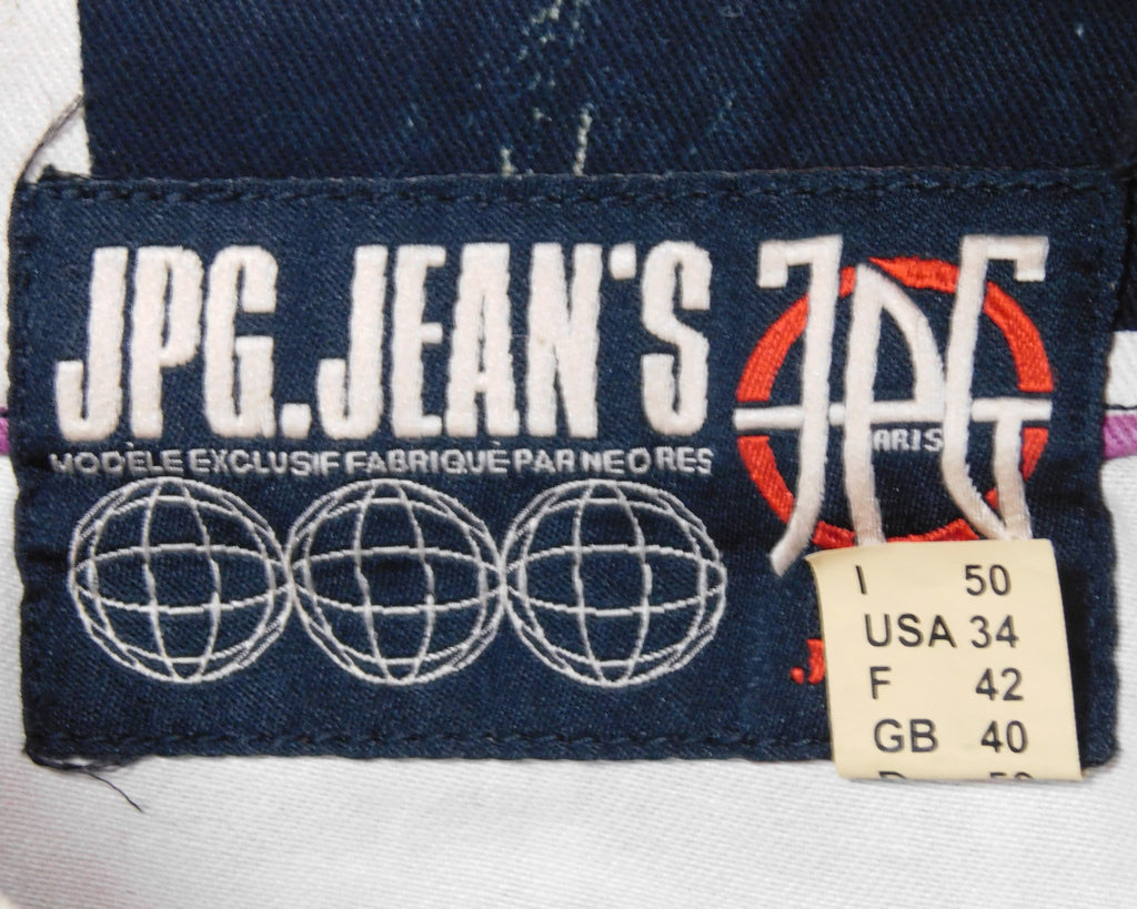 Jean Paul Gaultier 90 graphic print Anarchy punk pants