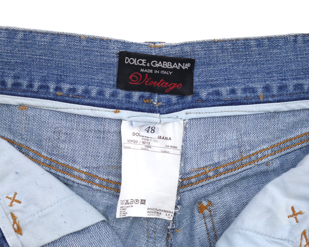 Dolce and Gabbana silver label ripped jeans