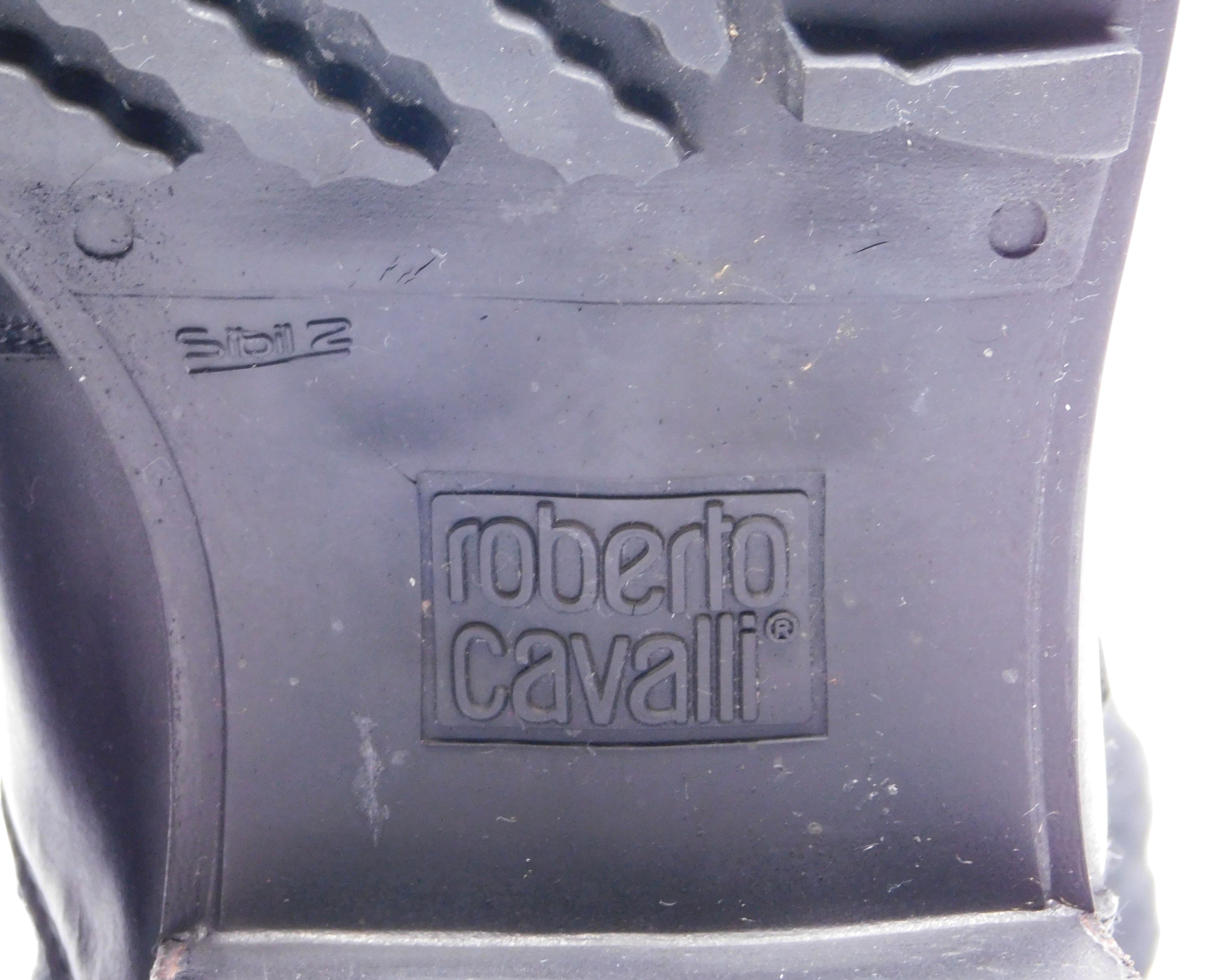 Roberto Cavalli Black leather boots