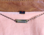 Roberto Cavalli brown leather jacket with embroidery