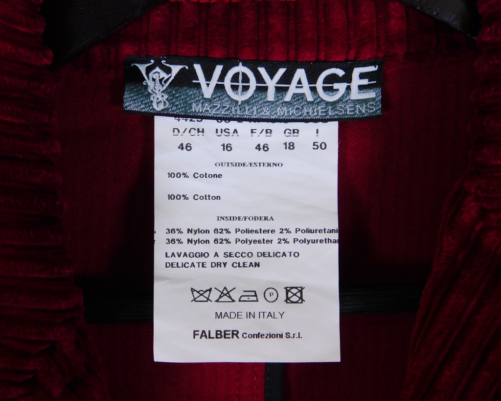 Voyage Mazzilli Michielsens Burgundy velvet jacket