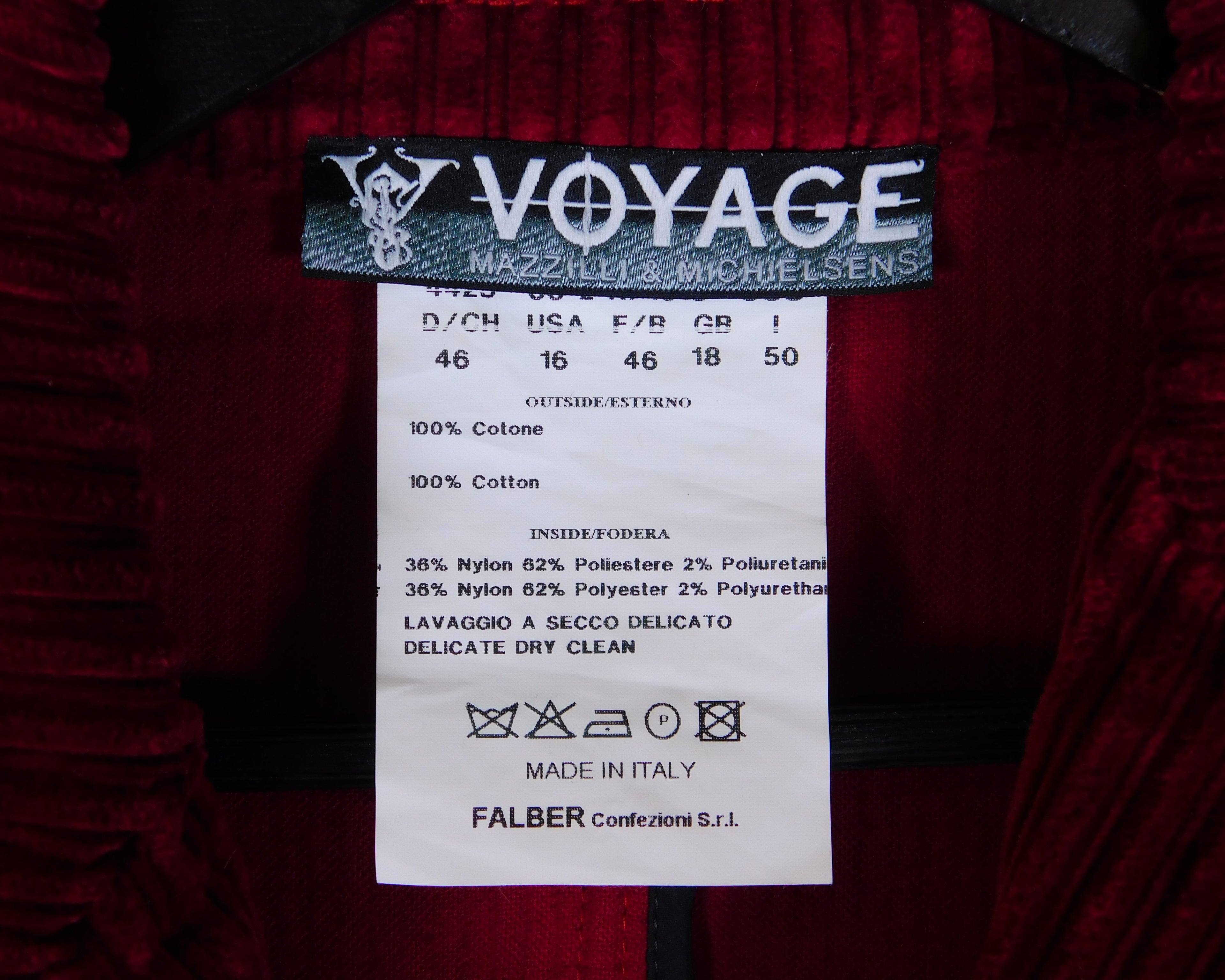 Voyage Mazzilli Michielsens Burgundy velvet jacket