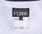 Gianfranco Ferre dark grey long leather jacket