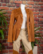 Roberto Cavalli tan-beige leather jacket