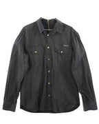 Dolce Gabbana black dress shirt with gold-tone zipper 2003/5