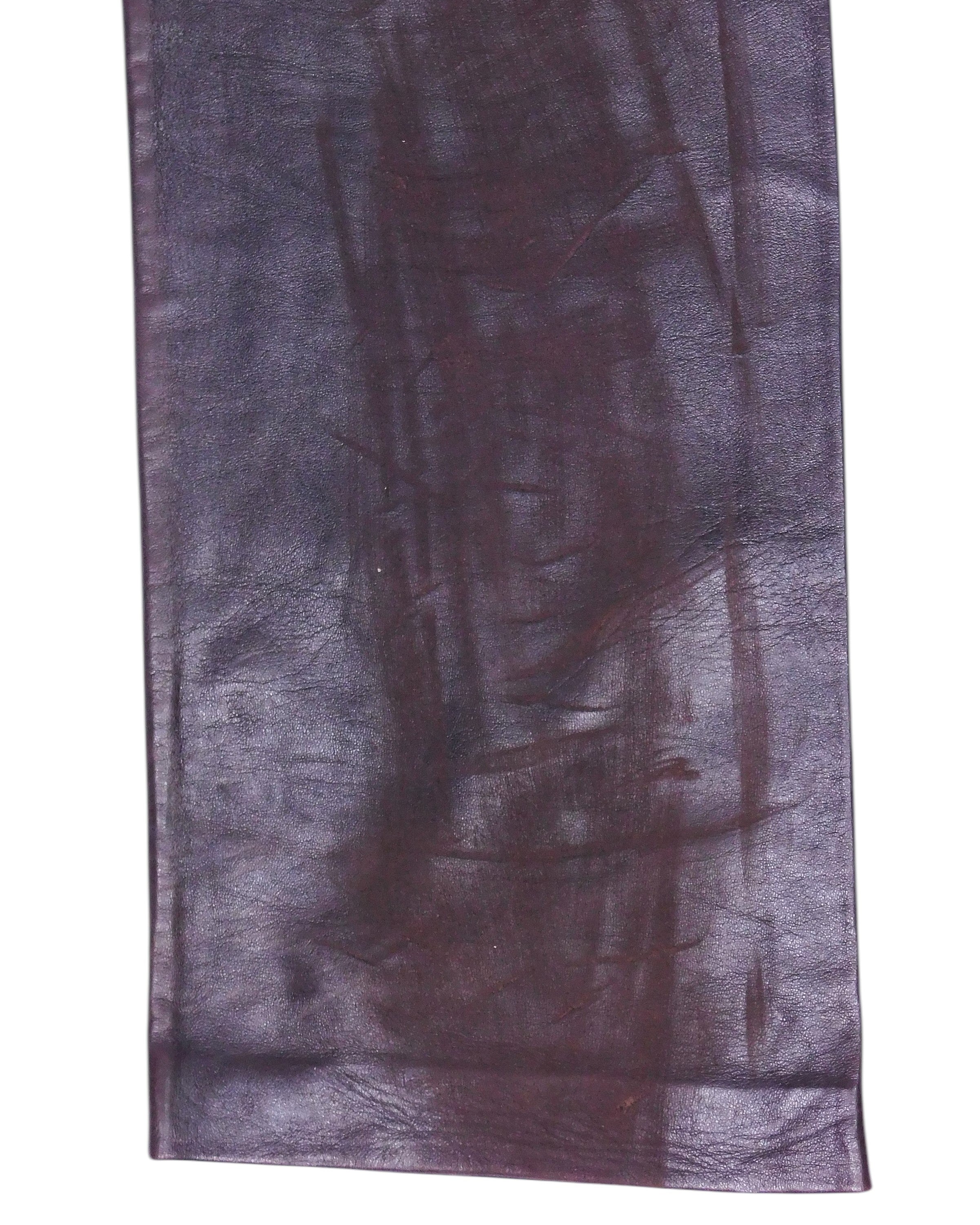 Dolce & Gabbana Distressed Brown Leather Pants