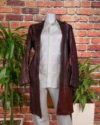 Carol Christan Poel long leather burgundy coat Fall 04/05