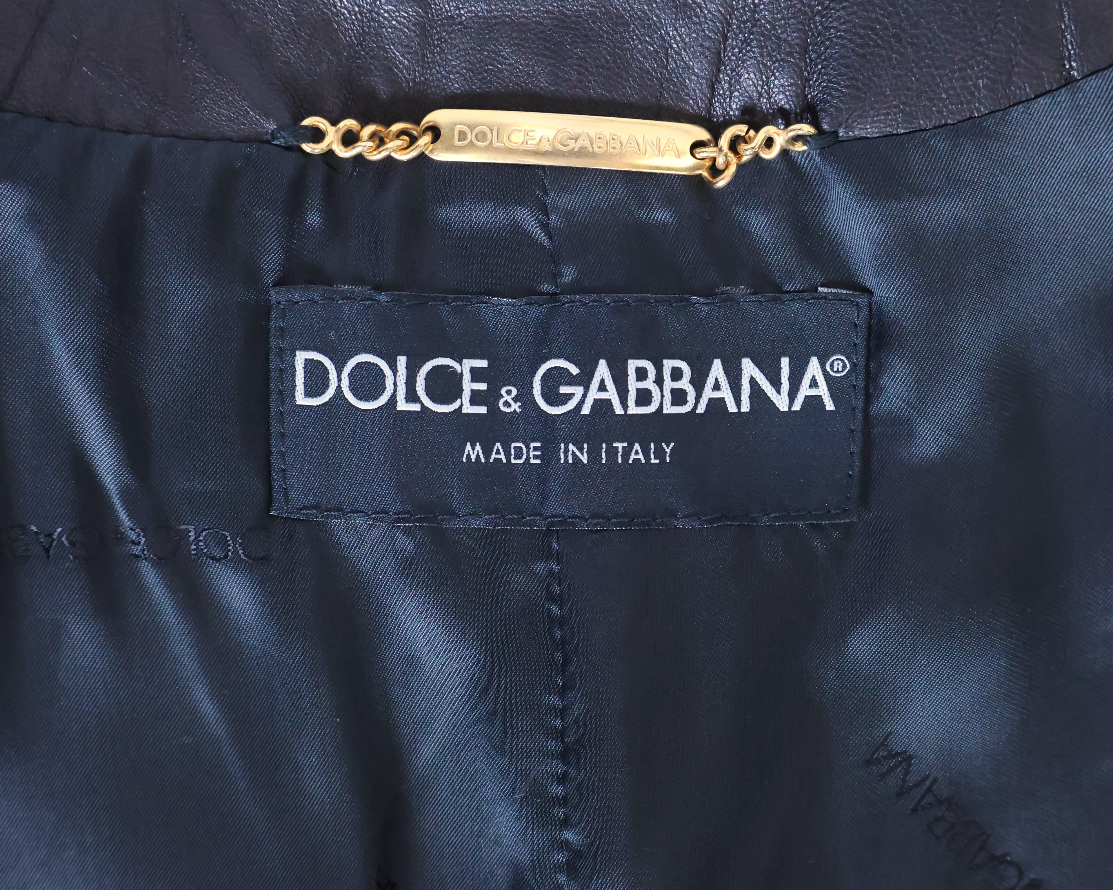 Dolce & Gabbana black leather vest