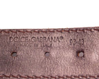 Dolce & Gabbana double strap brown leather belt