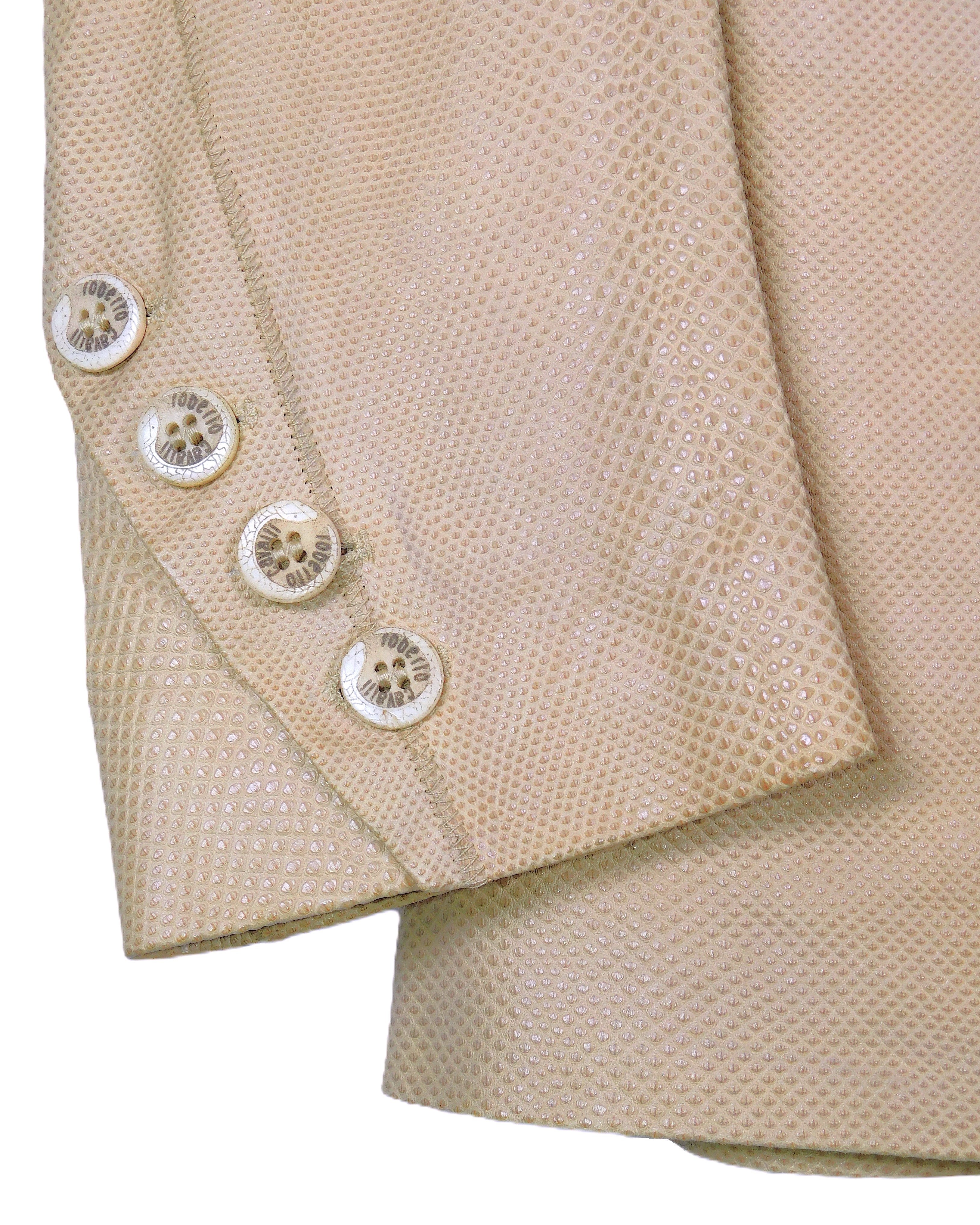 Roberto Cavalli embossed leather jacket with python effect