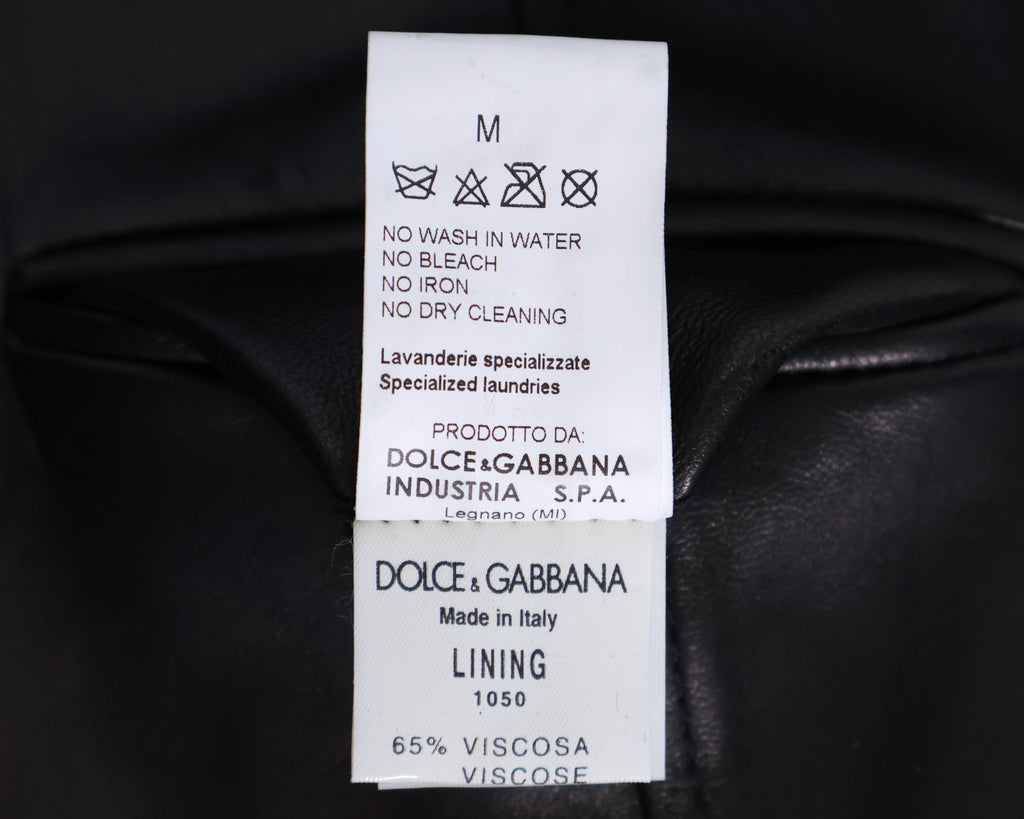 Dolce & Gabbana black leather vest