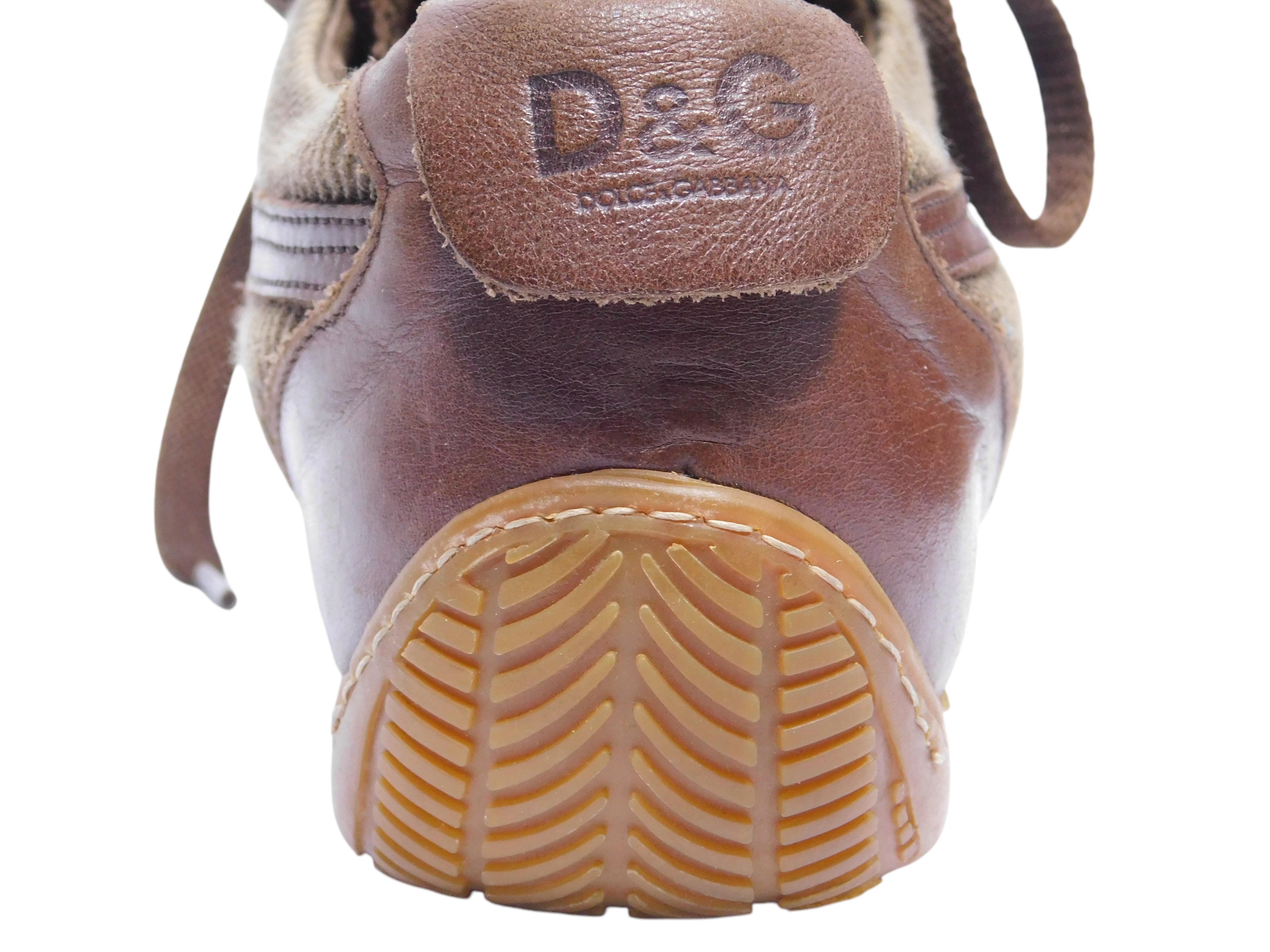 Dolce Gabbana leather brown shoes