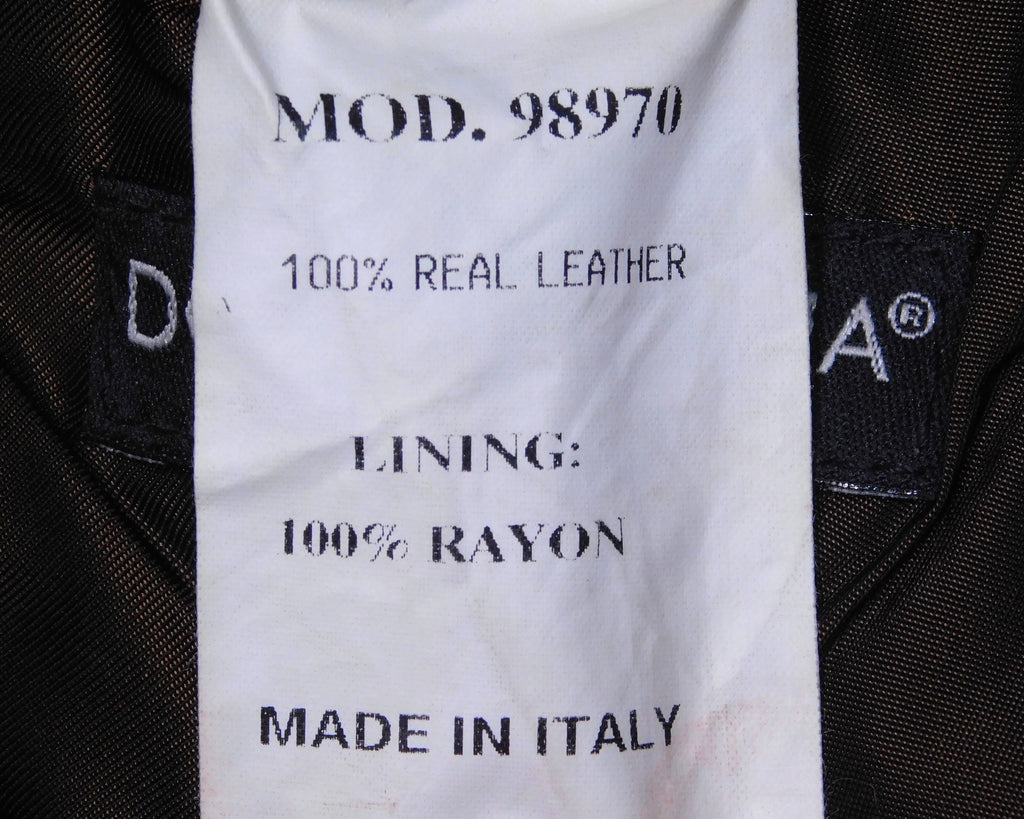Dolce & Gabbana Distressed Brown Leather Pants