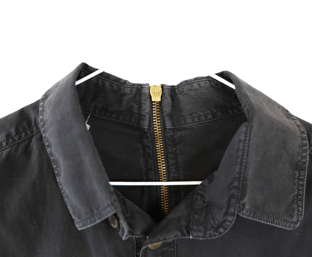 Dolce Gabbana black dress shirt with gold-tone zipper 2003/5