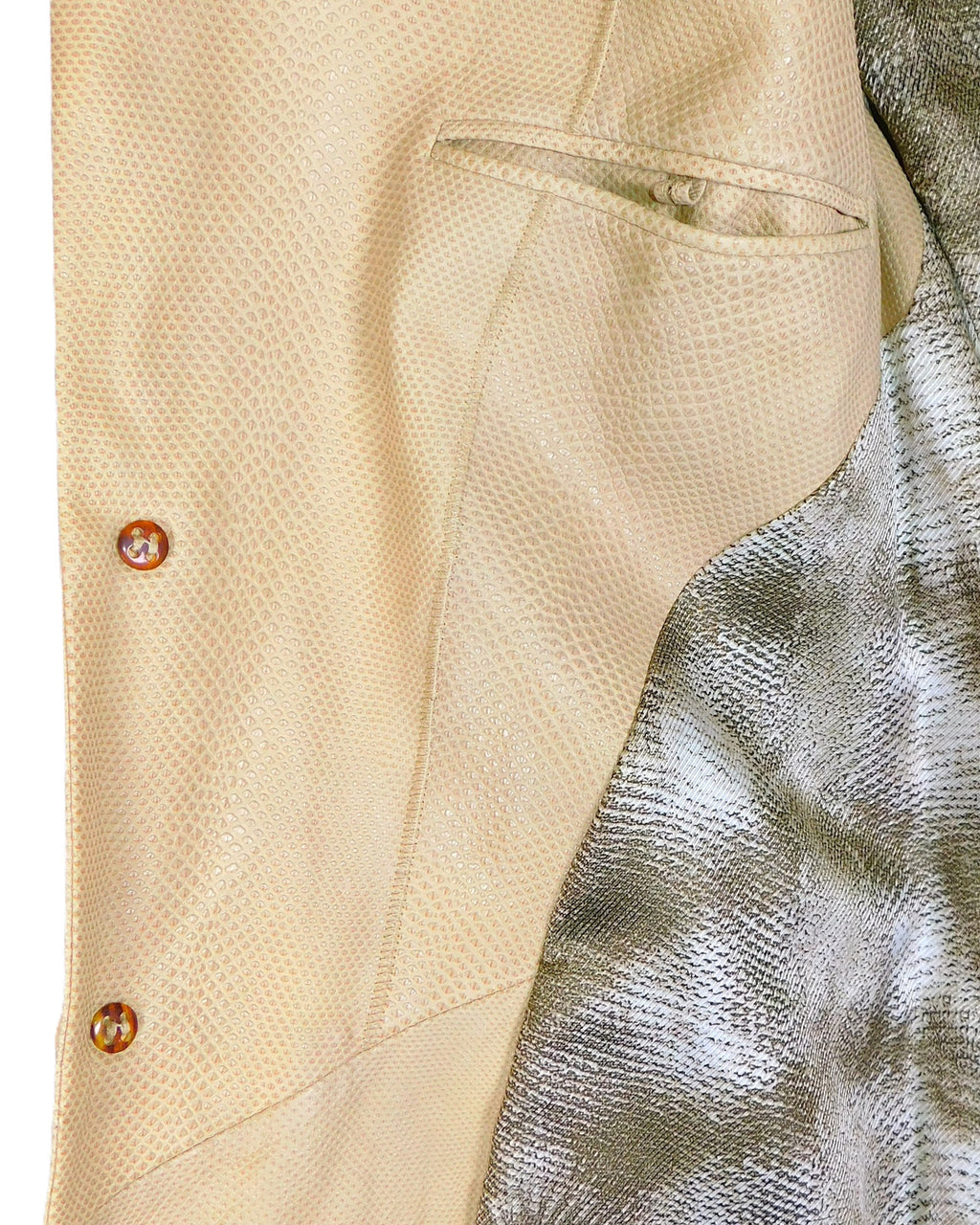 Roberto Cavalli embossed leather jacket with python effect