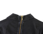 Dolce Gabbana black dress shirt with gold-tone zipper 2003/5