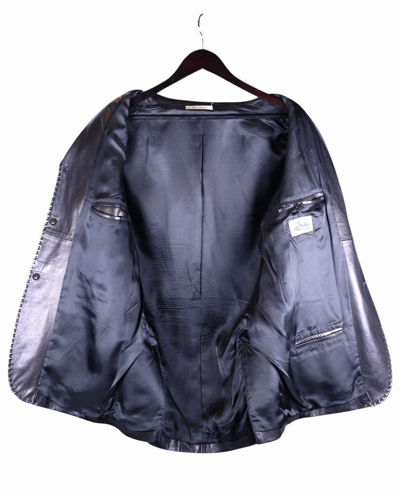 La Matta Classic black leather blazer