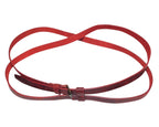 Dolce & Gabbana double strap deep red leather belt
